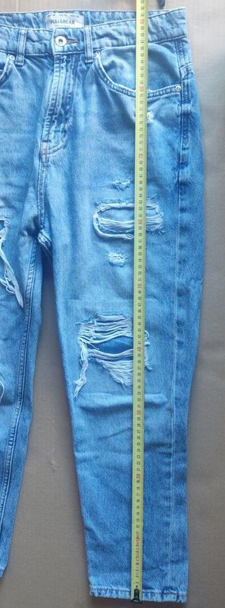 PANTALÓN UNISEX  VAQUERO ROTO PULL&BEAR TALLA 38