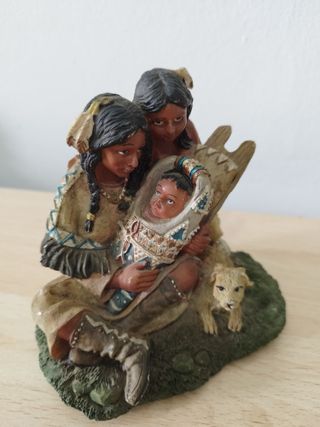 Lote 5 Figuras Nativos Americanos
