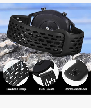 Cinturino Silicone Orologio 22mm Quick Release Ner