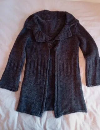 Maxi cardigan lana