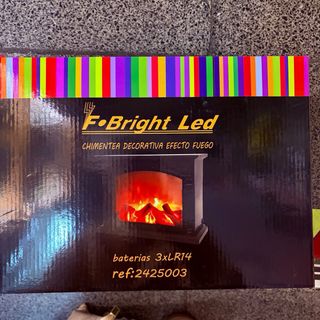 Chimenea Decorativa LED Efecto Fuego, sin humos.