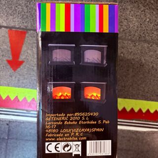 Chimenea Decorativa LED Efecto Fuego, sin humos.