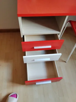 Camerino juvenil con escritorio y estanterías