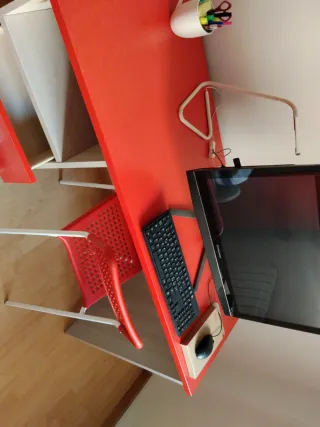 Camerino juvenil con escritorio y estanterías