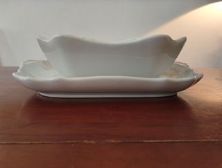 Set ciotola e vassoio in porcellana