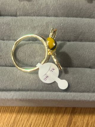 Anillo Xuping Abeja Baño Oro 14K Talla 7