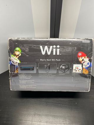 Nintendo Wii Mario Kart Pack con Scatola + un gioc