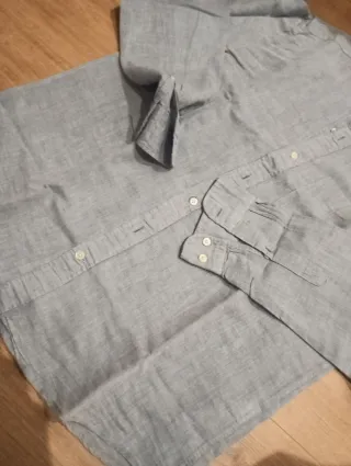 Camisa Cortefiel cuello mao azul talla L