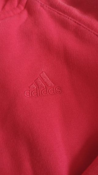 Sudadera Adidas Roja con Cremallera y Capucha
