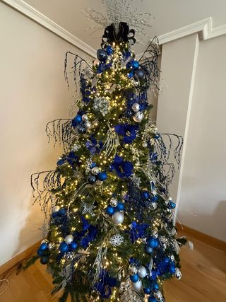 Árbol de Navidad Azul Lujo