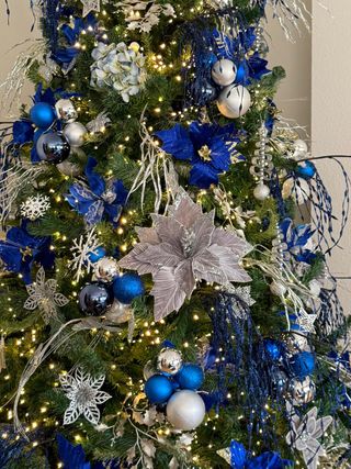 Árbol de Navidad Azul Lujo