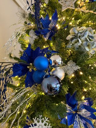 Árbol de Navidad Azul Lujo