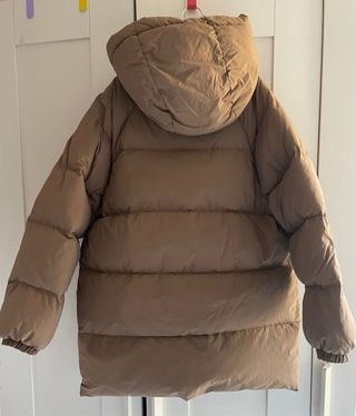 Abrigo plumífero Zara marrón
