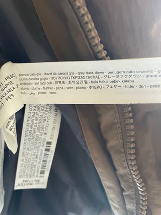 Abrigo plumífero Zara marrón