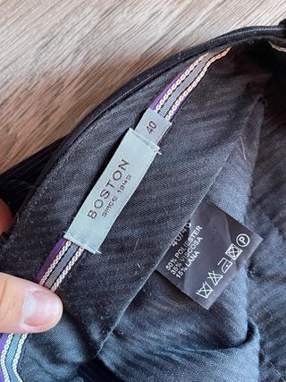 Traje Boston Rayas Negras