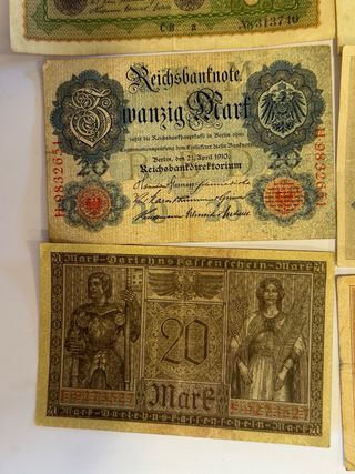Coleccion de 8 billetes centenarios de Alemania.
