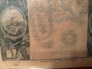 Mapa Antiguo Colonias Francesas