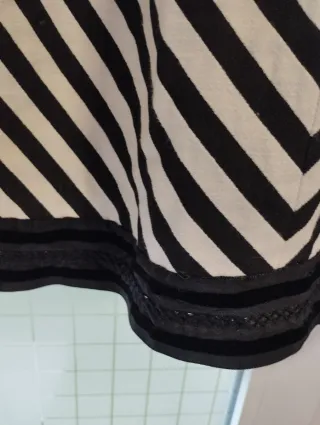 Vestido Zara Rayas Blanco y Negro