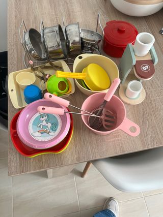 Juego Cocina Infantil Ollas y Utensilios