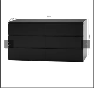 Cómoda 6 cajones wengue