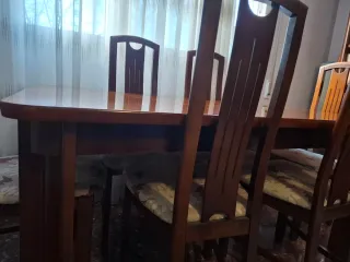 Mesa comedor y 4 sillas madera