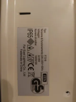 Plafoniera doppio neon trasparente