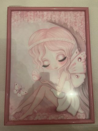 3 Cuadros Infantiles Sin Usar. Color Rosa.