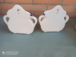 2 Jardineras Cerámica Colgantes Flores