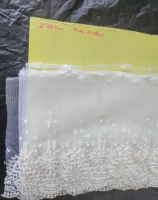 LOTE DE DOS PIEZAS DE PUNTILLA DE ENCAJE BEIGE n2