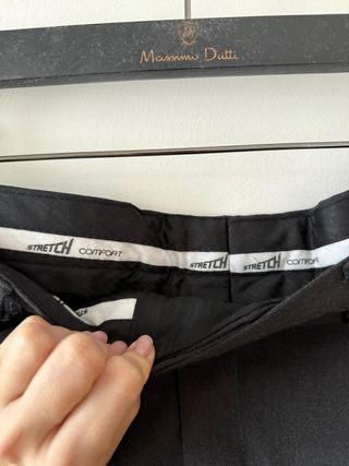 Pantalón de traje gris oscuro T62 Stretch