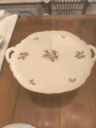 Rosenthal Fuente Porcelana Oro Rosas, Sanssouci