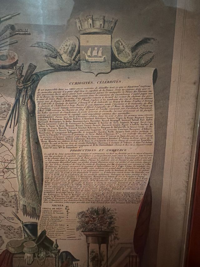 Mapa antiguo Francia Siglo XIX