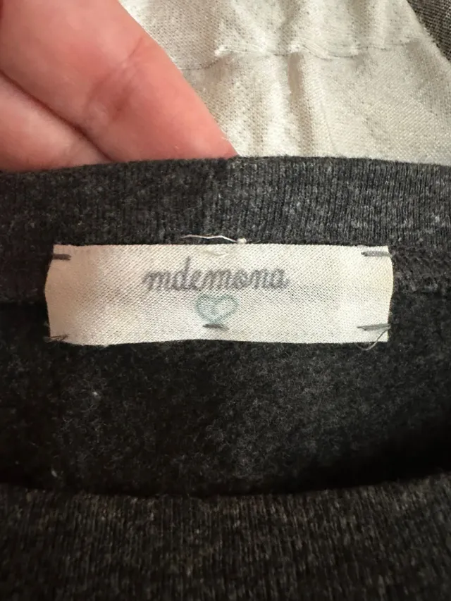 Sudadera MdeMona gris con lunares