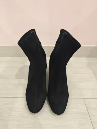 Botines ante negros tacón