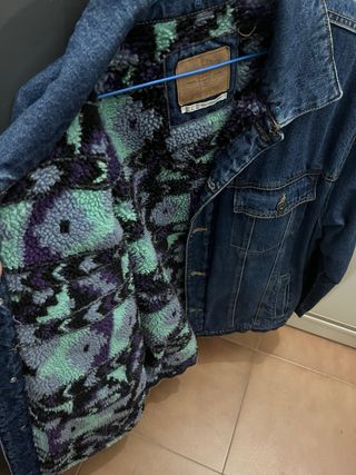 Chaqueta Vaquera Azul Forrada Multicolor