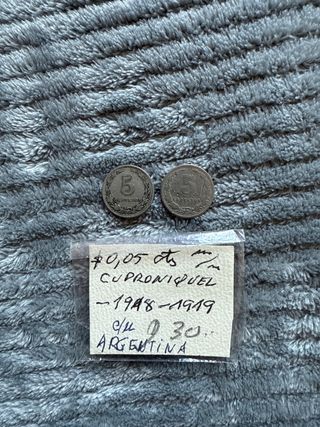 Moneda Argentina 1948 5 Centavos