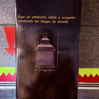 Farol chimenea decorativa efecto fuego