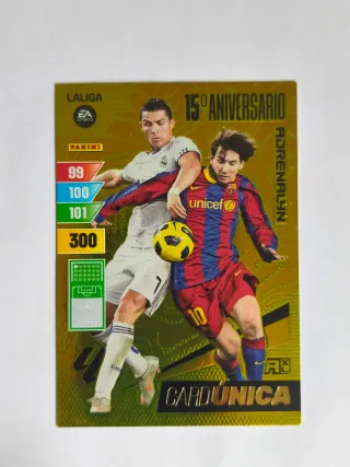 Cromo Messi y Cristiano Ronaldo La Liga Panini