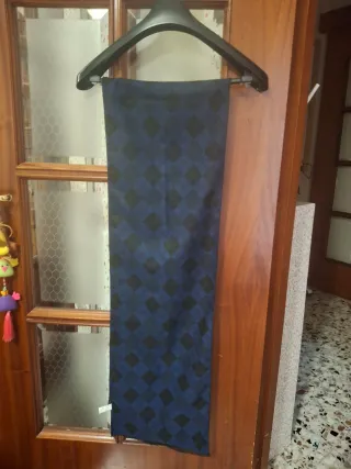 Sciarpa uomo fantasia rombi blu nero