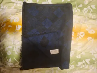 Sciarpa uomo fantasia rombi blu nero