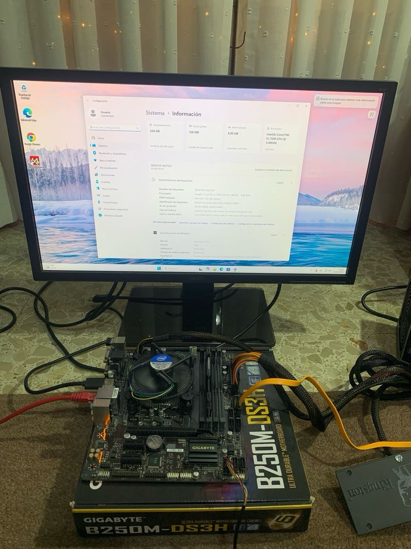 Placa Gigabyte B250M DS3H + Intel Core i5-7500 afbeelding 9