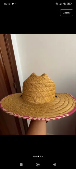 Sombrero de playa Hurley paja