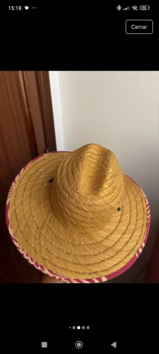 Sombrero de playa Hurley paja