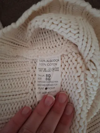 Jersey cuello alto tejido trenzado