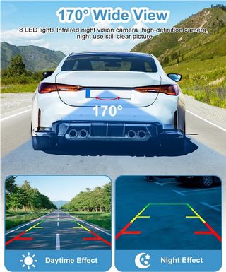 Camara de Aparcamiento Trasera Universal 8 LED