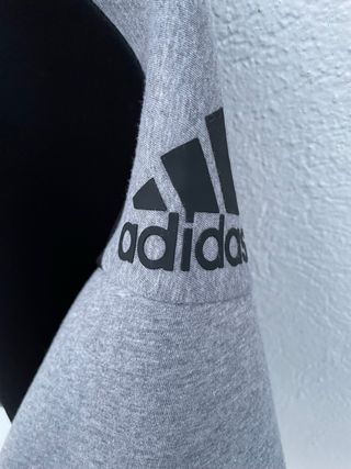 Top Adidas Negro Gris Manga Corta Neopreno Talla S