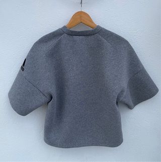 Top Adidas Negro Gris Manga Corta Neopreno Talla S