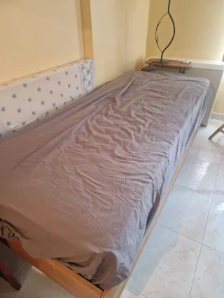 Sofá cama 90cm madera y tela