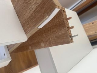 Escritorio de pared madera y blanco sobuy