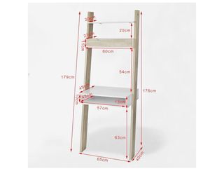Escritorio de pared madera y blanco sobuy